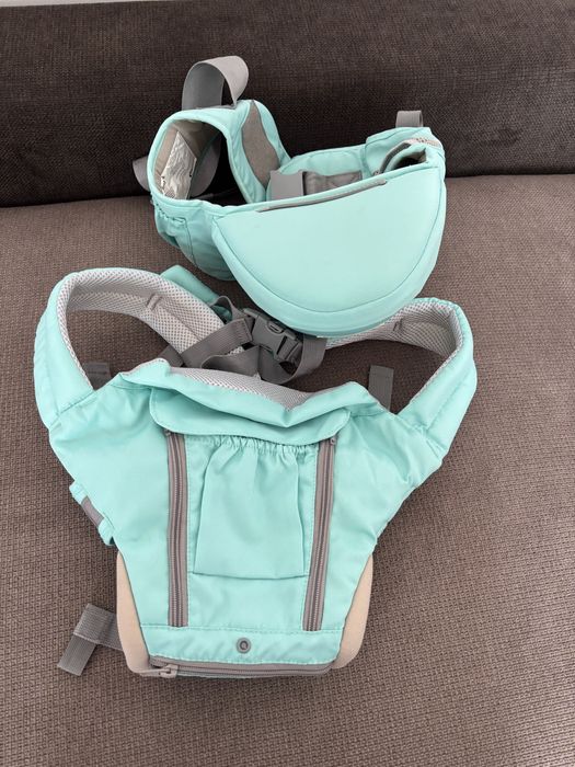 Poate fi purtat in fata, pe spate sau pe sold!