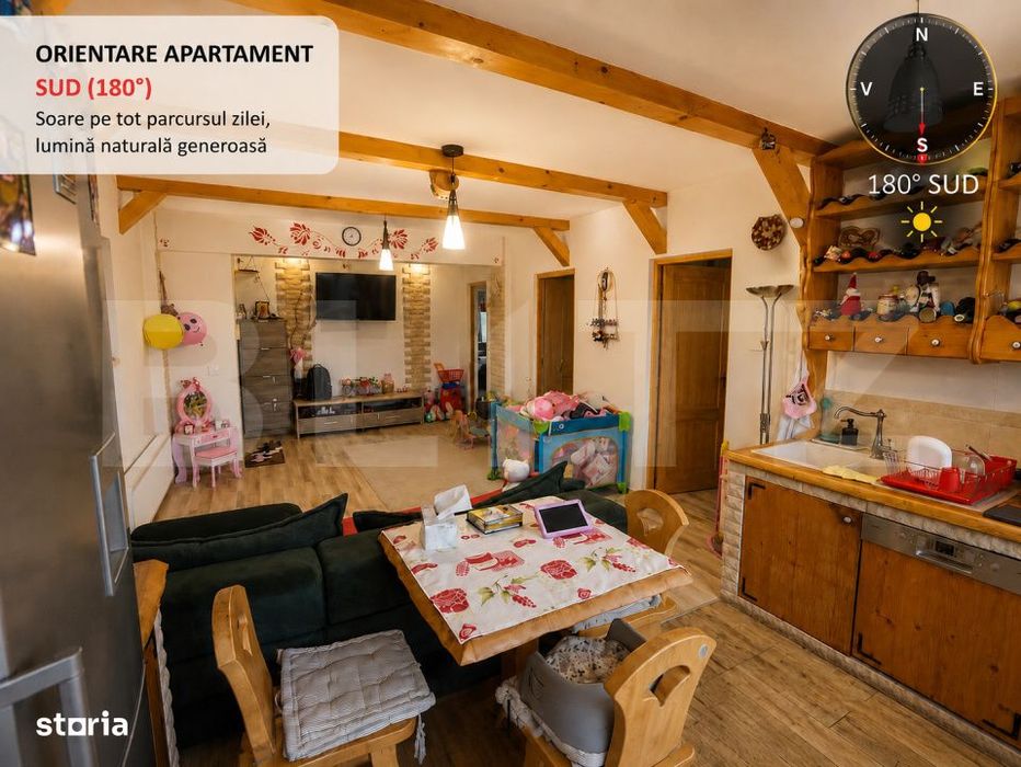 Apartament 3 camere, 56.41 mp, balcon, parcare subterana, Baciu, Petro — fotografia 1