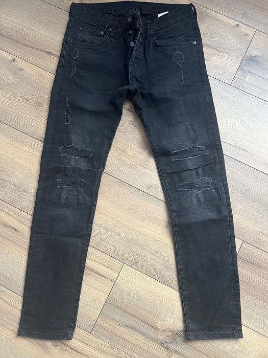 Черни мъжки дънки H&M 34/32 skinny