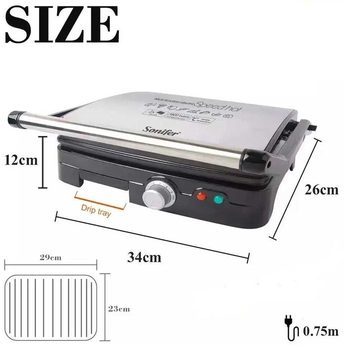 Электрический Гриль Тостер аппарат Toster Sonifer sf-6058