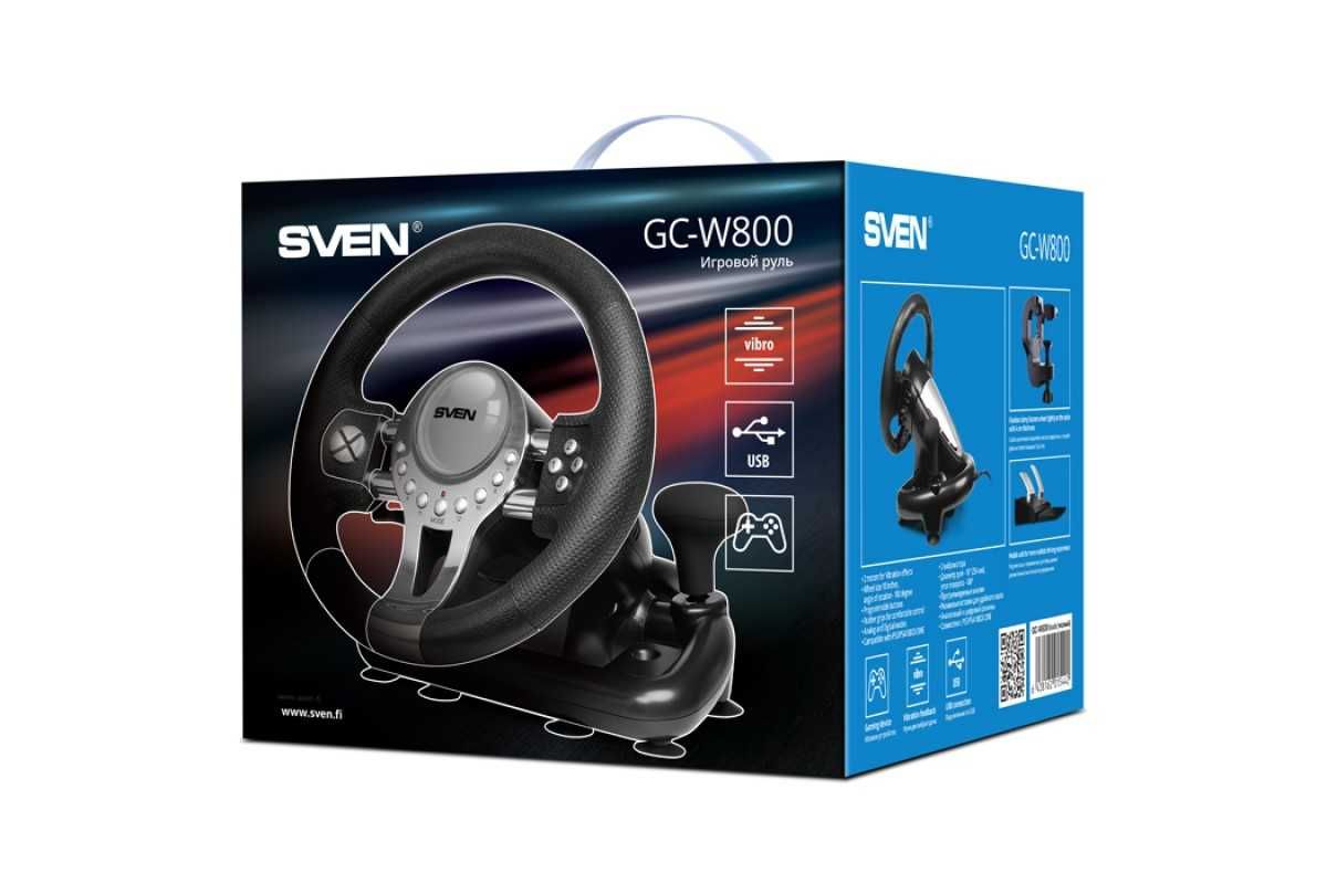 Игровые рули свен. Sven GC-w800. Игровой руль Sven GC-w800. Sven 800w руль. Руль Sven Turbo.