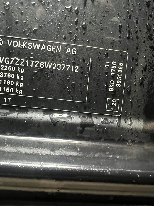 Vw Tuaran 2.0 140ks 2006 код на мотора BKD