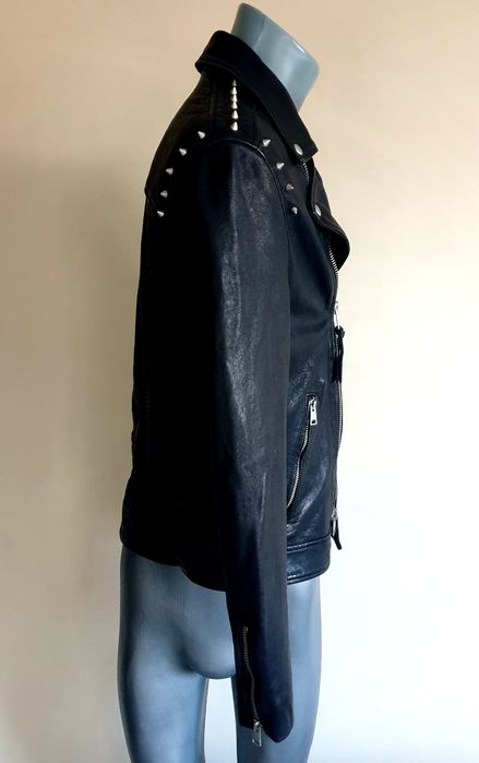 All Saints Crow Biker Leather Jacket Mens Size S ОРИГИНАЛ! Ест. кожа!