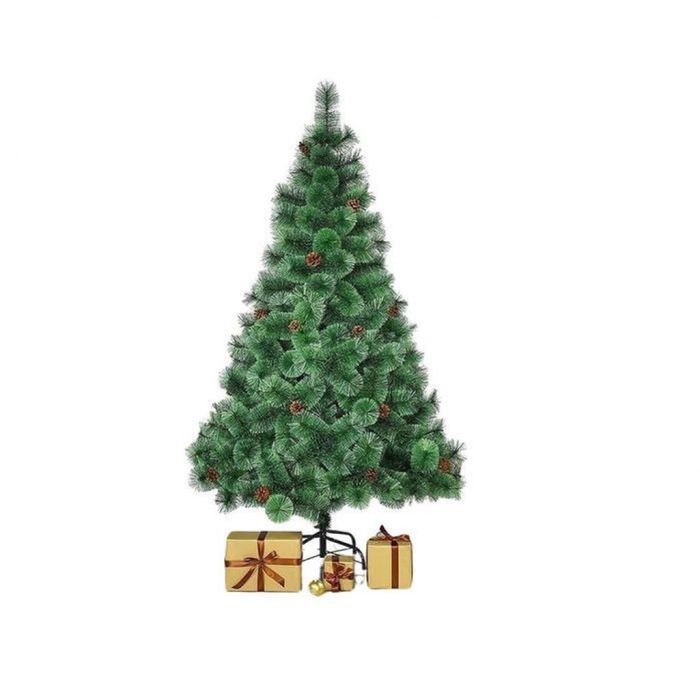 Коледна елха 3D Елха естествено зелена с шишарки-нов модел супер краси