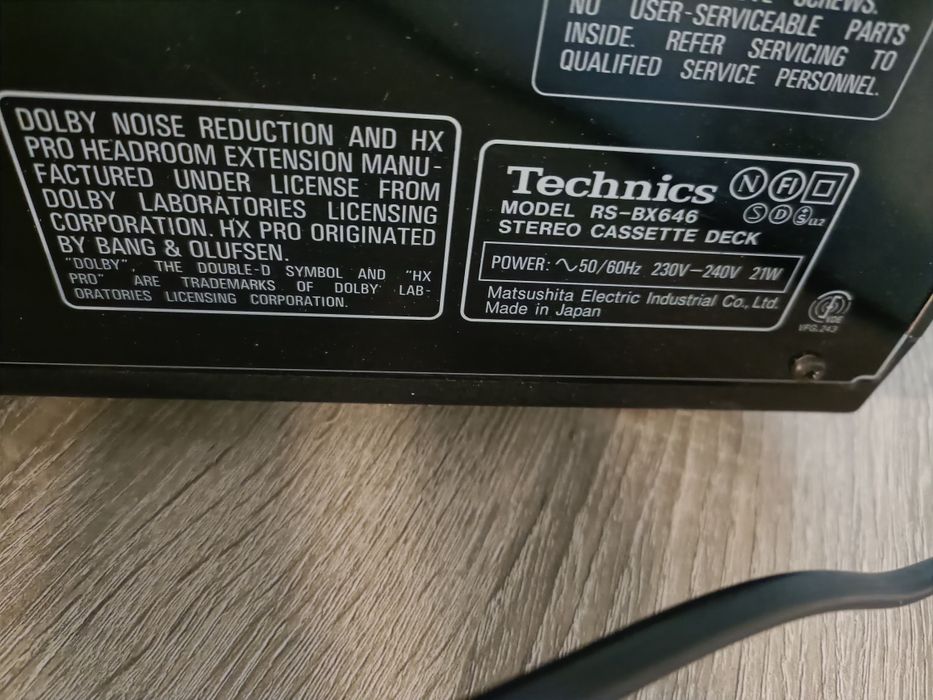 Technics RS BX 646, stereo cassette deck 3 capete, perfect funcțional