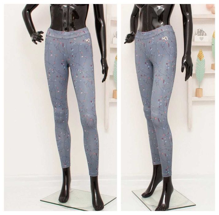 Kari Traa дамски клин сив цветя за фитнес спорт термо бельо XS