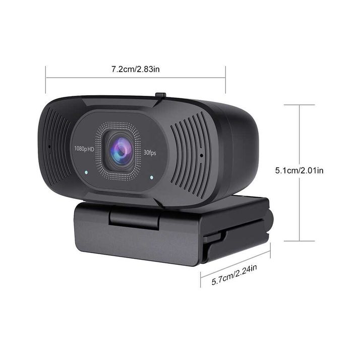 TOALLIN Автофокус FHD 1080P Уебкамера Вграден двоен микрофон за шумопотискане Компютърна камера