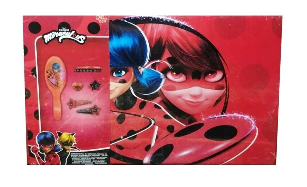Кутия за бижута с аксесоари MIRACULOUS Калинката и Котарака Детска четка за коса фиби пръстен