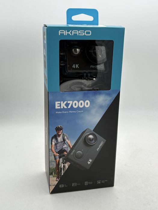 Camera video sport, Akaso, EK7000, 4K, 12MP, sigilata, transport ZERO