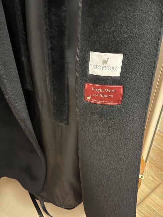 Пальто из шерсти альпаки