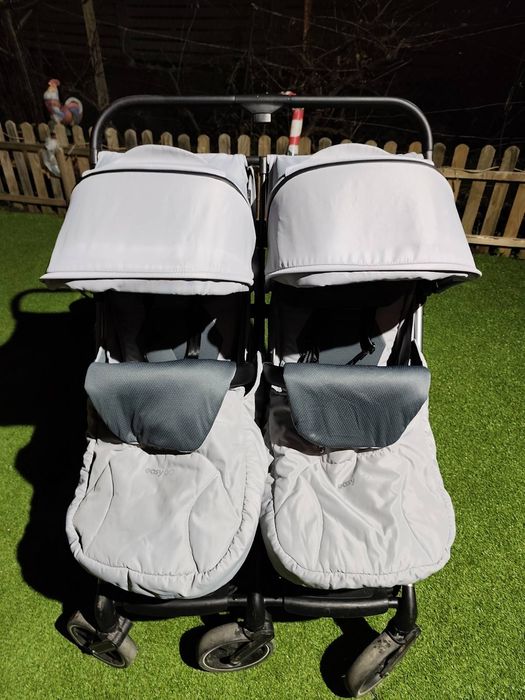 Количка за близнаци Easy Go Echo Cloudy Grey