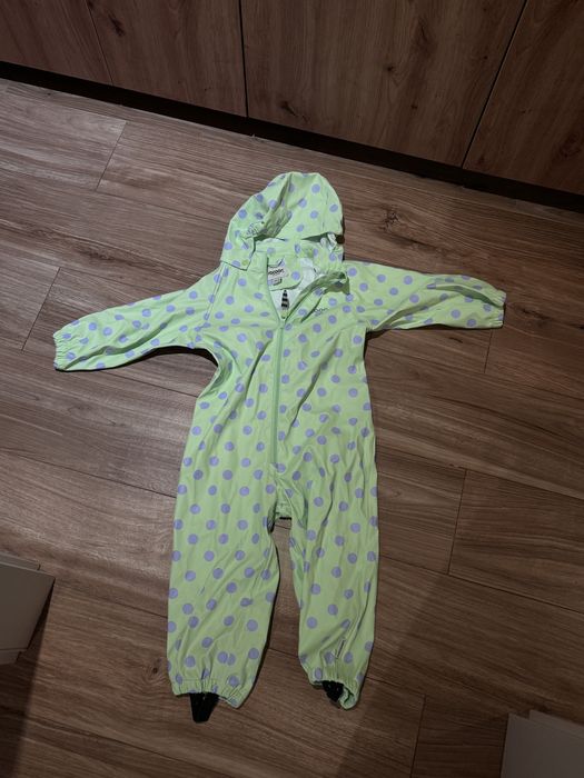 Salopeta ploaie Racoon verde - Mov 98