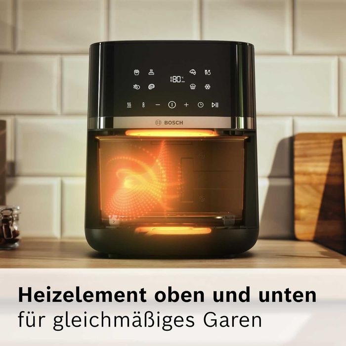 Фритюрник с горещ въздух BOSCH MAF462B0, 6,1 литра, 2050W, 7 програми