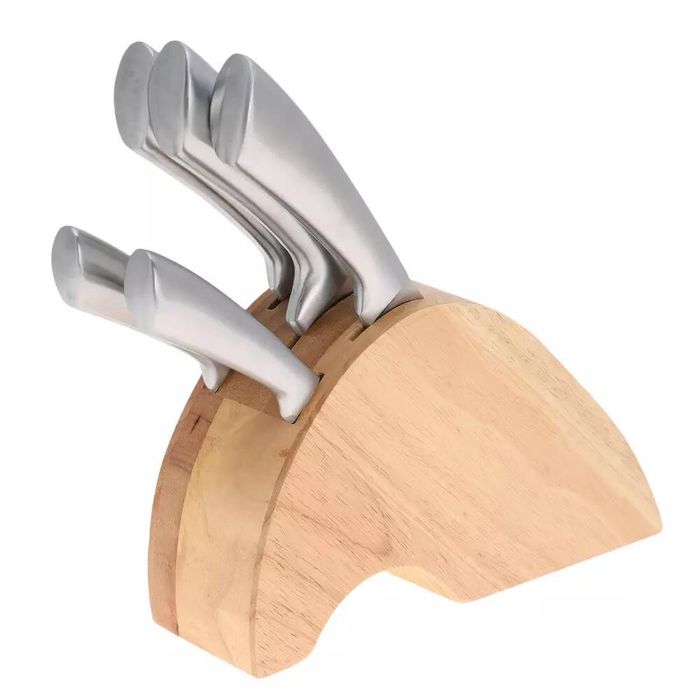 Set cutite din inox, suport lemn, 6 piese, Kinghoff