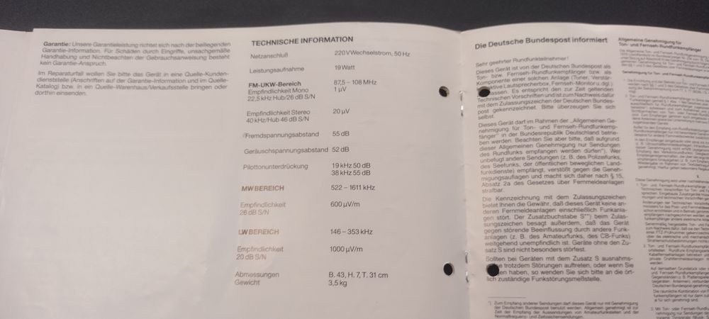 Тунер,UNIVERSUM, Т4386-немски-оригинален и запазен