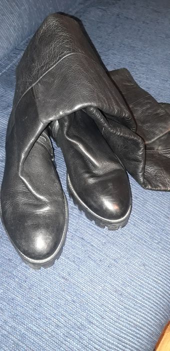 Cizme lungi  din piele