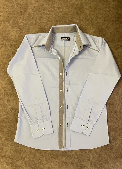 Рубашка для мальчиков с длинным рукавом на 9-11 лет