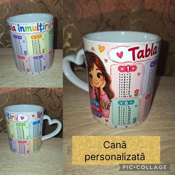 Cana personalizata cu tabla înmulțirii