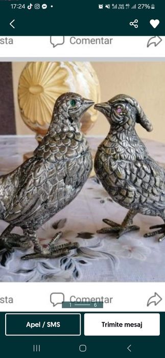 Fazani arginti din metal