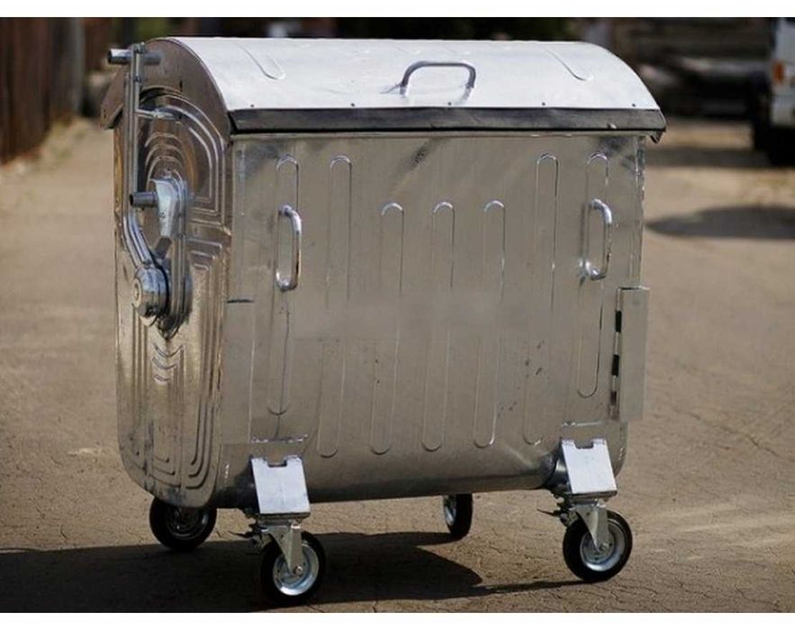 Контейнер оцинкованный для мусора 1.1м3 1100 литров Российский