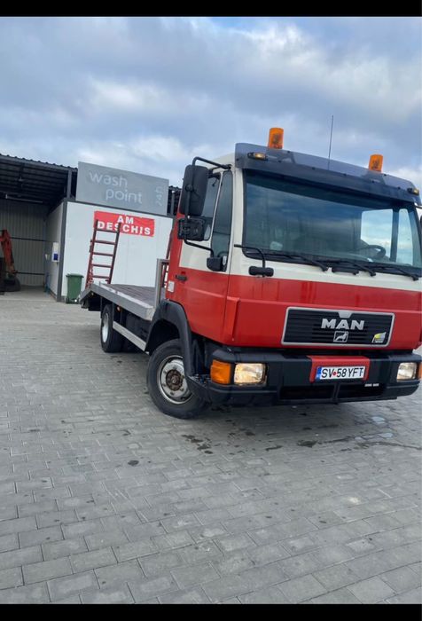 Vand sau schimb man8.163 autoplatforma utilaje