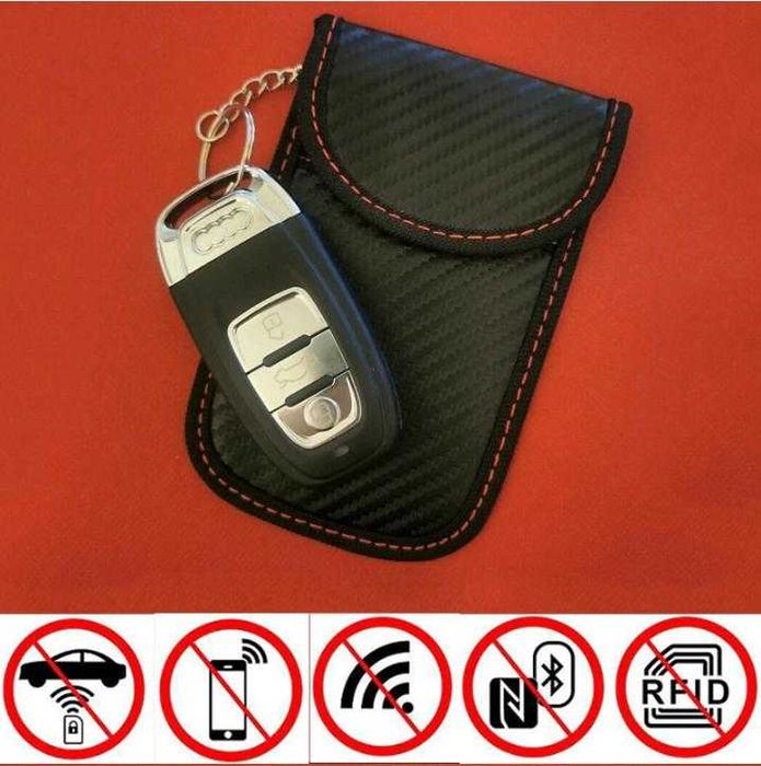 Портфейл Моден Калъф за ключове с RFID защита – Карбон дизайн