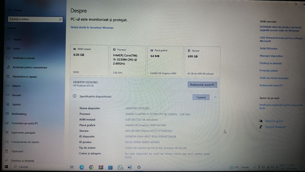 Laptop Hp ProBook 750 GO