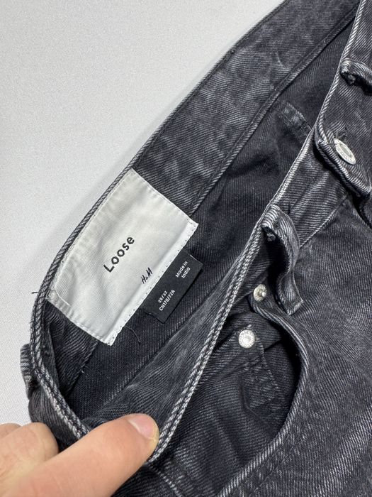 Blugi H&M loose baggy vinatge Y2K washed black