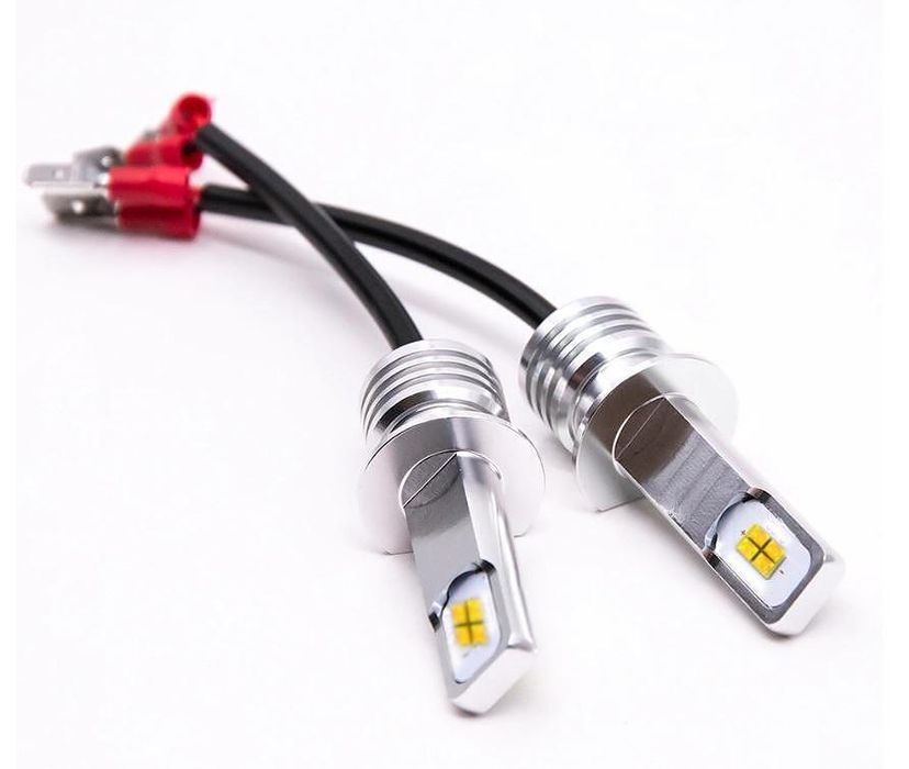 Комплект от 2 броя лед led крушки за фарове h1 х1 12v-24v бели 6000k