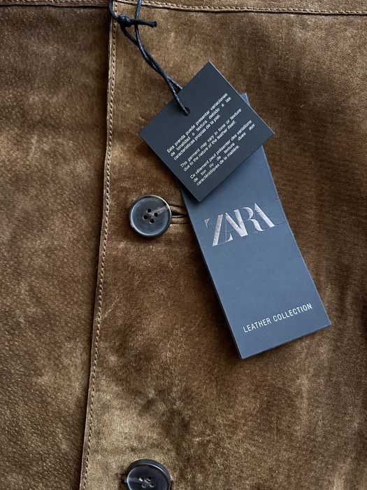 Мъжко яке естествена кожа ZARA