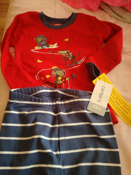 Pijamale baieti originale,Carter's USA,24 luni