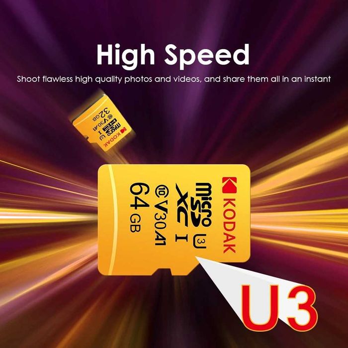 Для фото 4К microSD 64Gb Official KODAK Ultra Perfomance (Original)