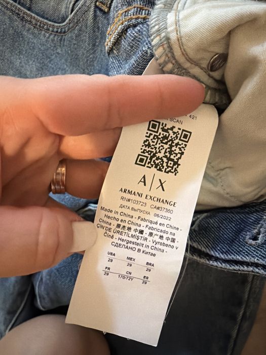 Джинсы  massimo dutti armani exchange