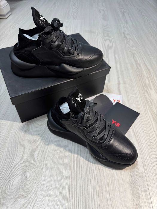 Adidasi Y-3, Kaiwa - Black Premium din Piele NOI Yohji Y3