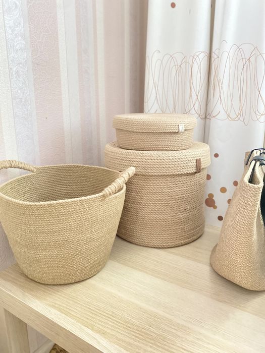 Корзина джутовая