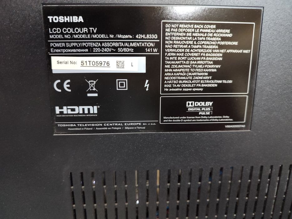 Телевизор TOSHIBA 42HL833G LED FullHD