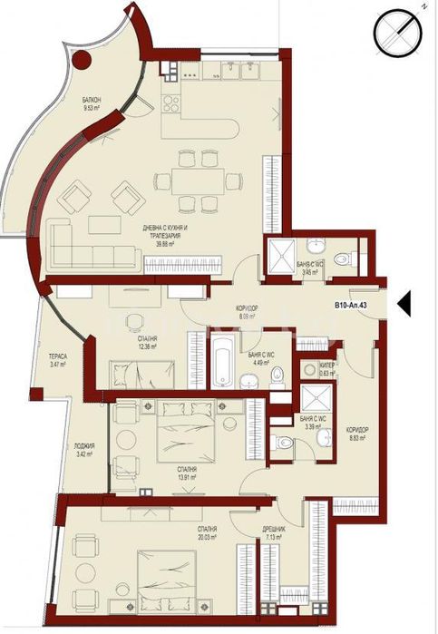 Продава се Четиристаен апартамент в София, Сердика - 191 кв.м за 1019 €/кв.м - Снимка #11