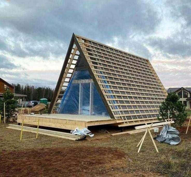 Casa, cabane A-Frame, foisoare si terase din structura de lemn