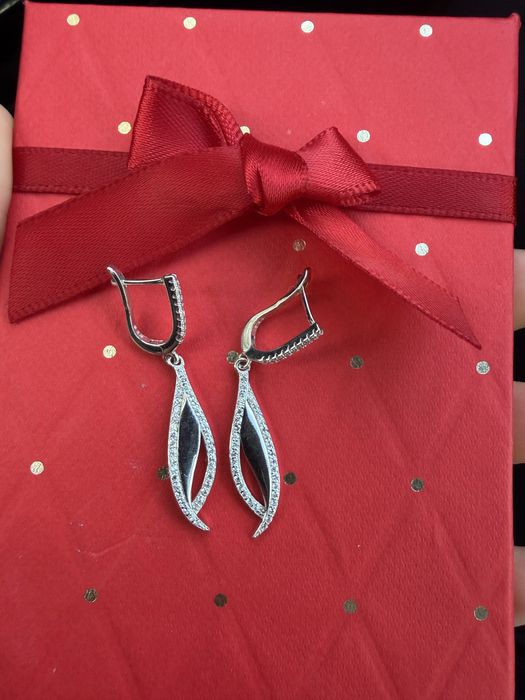 Дамски сребърни обеци