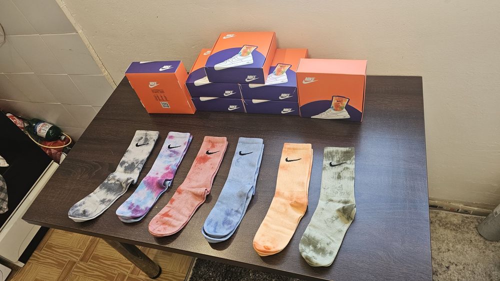 Set 6 Perechi Şosete Nike Tie-Dye - Ediție Limitată - NΟΙ