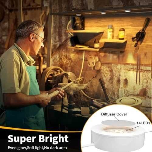 LED шкаф осветление 750 лумена, топла бяла светлина, комплект 3 лампи