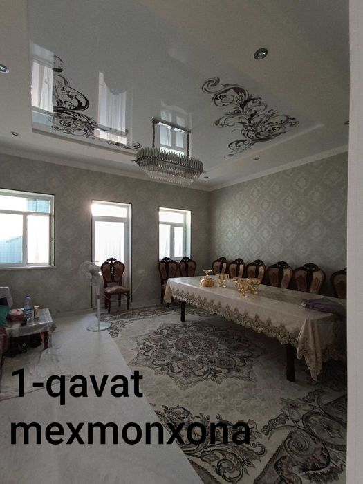 Qumariqda Katta hovli uy sotiladi 5 xona 2xol 3ta sanuzel.