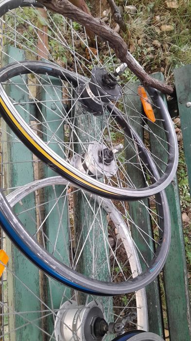 Set roti bicicleta cu dinam incorporat 24,26,28 inchi, qr, disc frana