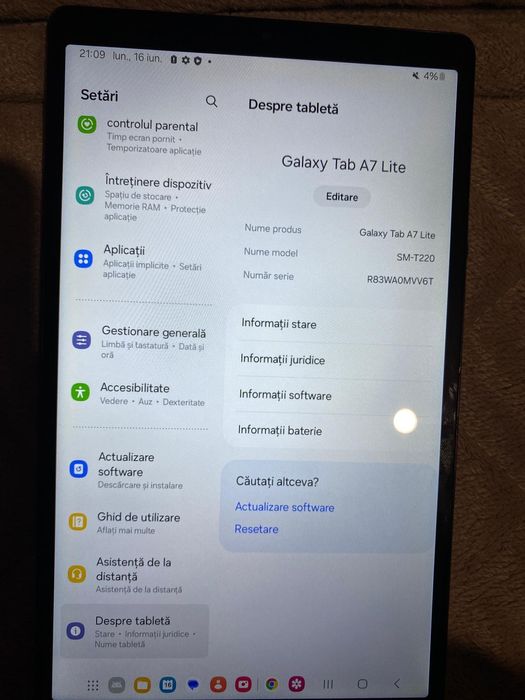 Vand tableta samsung galaxi tab a7