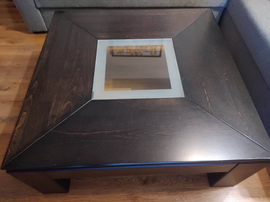 Комплект холна и трапезна дървена маса