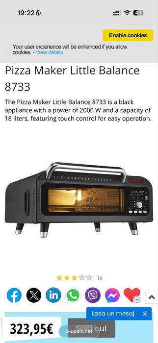 Cuptor profesional de pizza Little Balance