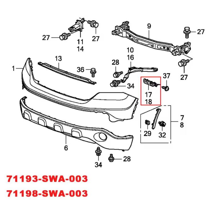 Държачи за предната броня за Хонда ЦРВ Honda CRV основа захващане
