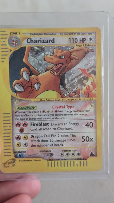 Cartonas Pokemon - Charizard Crystal Holo - Skyridge146/144