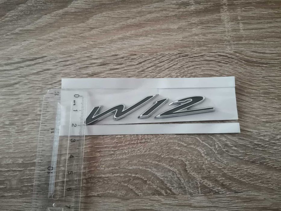 черна метална емблема W12 за Bentley