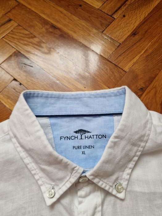 Страхотна мъжка ленена риза FYNCH HATTON , размер XL
